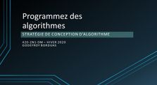 Algorithme - Stratégie de conception by Programmation Orientée Objet